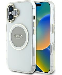 Case Guess IML Metal Colored Circle Classic Logo MagSafe Защитный чехол для iPhone 16 / серый Чехлы - альтернативные