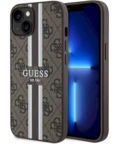 Guess GUHMP14SP4RPSW Hardcase 4G Printed Stripes MagSafe Защитный чехол для iPhone 14 / 15 / 13 6.1" / коричневый Чехлы - альтернативные