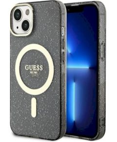 Guess GUHMP14SHCMCGK Glitter Gold MagSafe Защитный чехол для iPhone 14 / 15 / 13 6.1" / чёрный Чехлы - альтернативные