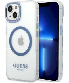 Guess GUHMP14MHTRMB Hardcase Metal Outline Magsafe Защитный чехол для iPhone 14 Plus / 15 Plus 6.7" / синий Чехлы - альтернативные