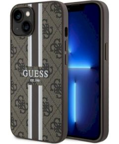 Guess GUHMP14MP4RPSW Hardcase 4G Printed Stripes MagSafe Защитный чехол для iPhone 14 Plus / 15 Plus 6.7" / коричневый Чехлы - альтернативные