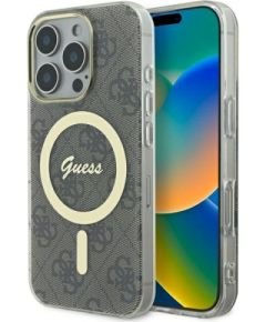 Guess GUHMP16LH4STW Hardcase IML 4G MagSafe Защитный чехол для iPhone 16 Pro 6.3" / коричневый Чехлы - альтернативные