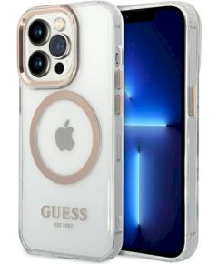 Guess GUHMP14LHTRMD Metal Outline MagSafe Защитный чехол для iPhone 14 Pro 6,1" / золотой Чехлы - альтернативные