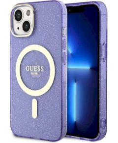 Guess GUHMP14MHCMCGU Hardcase Glitter Gold MagSafe Защитный чехол для iPhone 14 Plus / 15 Plus 6.7" / фиолетовый Чехлы - альтернативные