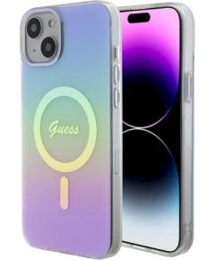 Guess GUHMP15SHITSU Hardcase IML Iridescent MagSafe Защитный чехол для iPhone 15 / 14 / 13 6.1" / фиолетовый Чехлы - альтернативные