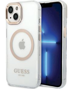 Guess GUHMP15MHTRMD Metal Outline Magsafe Защитный чехол для iPhone 15 Plus / 14 Plus 6.7" / золотой Чехлы - альтернативные