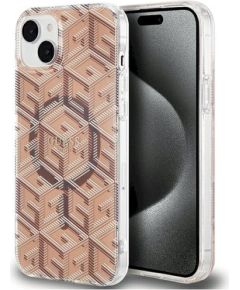 Guess GUHMP15MHGCUSTGW Hardcase IML GCube MagSafe Защитный чехол для iPhone 15 Plus/14 Plus 6.7" / коричневый Чехлы - альтернативные