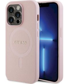 Guess GUHMP14LPSAHMCP Hardcase Saffiano MagSafe Защитный чехол для iPhone 14 Pro 6,1" / розовый Чехлы - альтернативные