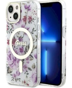 Guess GUHMP14MHCFWST Hardcase Flower MagSafe Защитный чехол для iPhone 14 Plus / 15 Plus 6.7" Чехлы - альтернативные