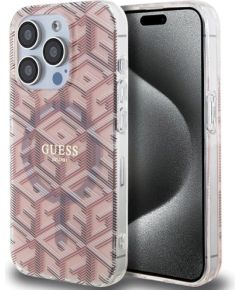 Guess GUHMP15LHGCUSTGP IML GCube MagSafe Защитный чехол для iPhone 15 Pro 6.1" / розовый Чехлы - альтернативные