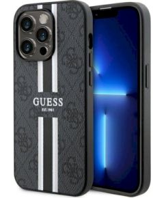 Guess GUHMP14LP4RPSK Hardcase 4G Printed Stripes MagSafe Защитный чехол для iPhone 14 Pro 6.1" / чёрный Чехлы - альтернативные