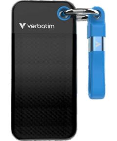 Verbatim Pocket SSD Внешний накопитель 512GB USB-C 3.2 gen.2 / чёрный-синий Внешние жесткие диски