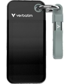 Verbatim 32282 Pocket SSD Внешний накопитель 512GB USB-C 3.2 gen.2 брелок / чёрный-серый Внешние жесткие диски