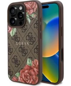 Guess GUHMP16LP4ROPEMCW Hardcase 4G Flowers Print MagSafe Защитный чехол для iPhone 16 Pro 6.3" / коричневый Чехлы - альтернативные