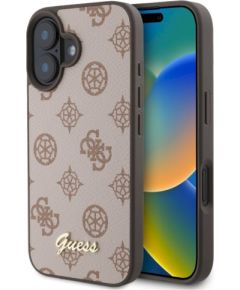 Guess GUHMP16SPGPYSW Peony Script MagSafe Защитный чехол для iPhone 16 6.1" / коричневый Чехлы - альтернативные