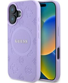 Guess GUHMP16MPSAPSMEU Hardcase Saffiano Peony Classic Logo Защитный чехол для iPhone 16 Plus 6.7" / фиолетовый Чехлы - альтернативные