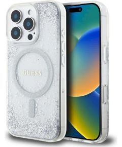 Guess GUHMP16LRGRGES Resin Gradient Glitter MagSafe Защитный чехол для iPhone 16 Pro 6.3" / серебристый Чехлы - альтернативные