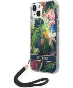 Guess GUOHCP14MHFLSB Flower Strap Защитный чехол для iPhone 14 Plus / 15 Plus 6.7" / голубой Чехлы - альтернативные