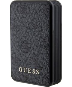 Guess Powerbank 18W GUPB10DP4GEGK 10000mAh 4G Leather Metal Logo Uzlādes akumulators / melns Power Banks