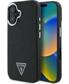 Guess GUHMP16MPGTSPSK Hardcase Grained Triangle MagSafe Защитный чехол для iPhone 16 Plus 6.7" / чёрный Чехлы - альтернативные