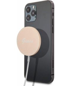 Guess wireless charger GUCBMSLRD Беспроводное зарядное устройство 15W MagSafe / золотой Bezvadu telefonu lādētāji