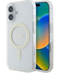 Guess GUHMP16SHFGERET IML Glitter Circle MagSafe Защитный чехол для iPhone 16 6.1" Чехлы - альтернативные