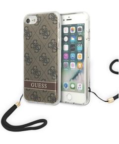 Guess GUOHCI8H4STW Hardcase 4G Print Strap Защитный чехол для iPhone SE 2022 / SE2020 / 7 / 8 / коричневый Чехлы - альтернативные