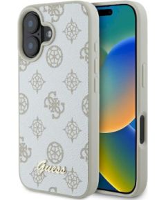 Guess GUHMP16SPGPYSH Защитный чехол для iPhone 16 6.1" Peony Script Logo MagSafe / белый Чехлы - альтернативные