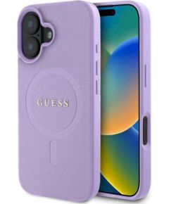 Guess GUHMP16SPSAHMCU Saffiano MagSafe Защитный чехол для iPhone 16 6.1" / фиолетовый Чехлы - альтернативные