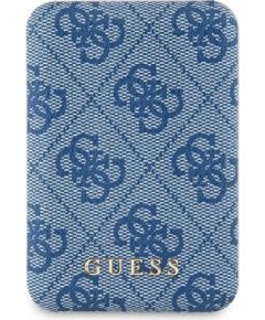 Guess Induction Powerbank 15WGUPB5FP4EMGB Uzlādes akumulators 5000mAh / zils 4G Leather Metal Logo MagSafe Power Banks