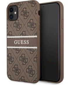 Guess GUHCN614GDBR 4G Stripe Hardcase Защитный чехол для iPhone 11 6,1" / Xr коричневый Чехлы - альтернативные
