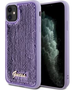 Guess GUHCN61PSFDGSU Sequin Script Metal Защитный чехол для iPhone 11 / Xr 6.1" / фиолетовый Чехлы - альтернативные