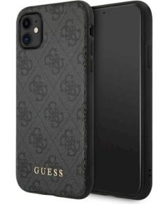 Guess GUHCN61G4GFGR Hardcase 4G Metal Gold Logo Защитный чехол для iPhone 11 6,1" / серый Чехлы - альтернативные