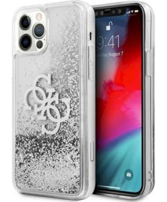 Guess GUHCP12LLG4GSI Hardcase 4G Big Liquid Glitter Защитный чехол для iPhone 12 Pro Max 6,7" / серебристый Чехлы - альтернативные