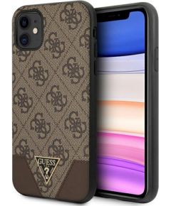 Guess GUHCN61PU4GHBR Hardcase 4G Triangle Collection Защитный чехол для iPhone 11 6,1" / Xr 6,1" / коричневый Чехлы - альтернативные