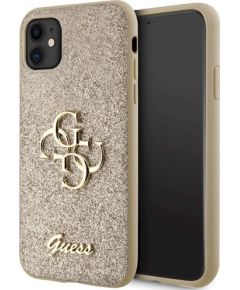 Guess GUHCN61HG4SGD Glitter Script Big 4G Защитный чехол для iPhone 11/Xr 6.1" / золотой Чехлы - альтернативные