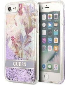 Guess GUHCI8LFLSU Flower Liquid Glitter Защитный чехол для iPhone SE 2022 / SE2020 / 7 / 8 / фиолетовый Чехлы - альтернативные