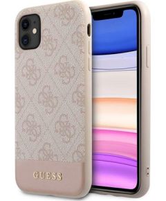 Guess GUHCN61G4GLPI 4G Stripe Collection Защитный чехол для iPhone 11 6,1"/Xr / розовый Чехлы - альтернативные