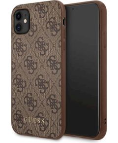 Guess GUHCN61G4GFBR Hardcase 4G Metal Gold Logo Защитный чехол для iPhone 11 6,1" / коричневый Чехлы - альтернативные