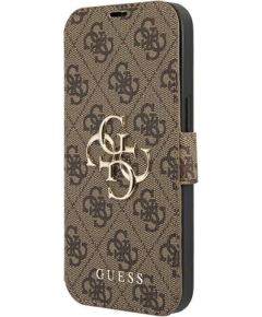 Guess GUBKP13X4GMGBR Book 4G Big Metal Logo Защитный чехол для iPhone 13 Pro Max 6,7" / коричневый Чехлы - альтернативные