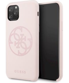 Guess GUHCN58LS4GLP Silicone 4G Tone On Tone Защитный чехол для iPhone 11 Pro / светло-розовый Чехлы - альтернативные