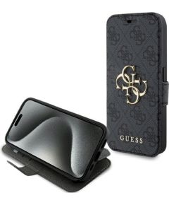 Guess GUBKP15L4GMGGR book 4G Metal Logo Защитный чехол для iPhone 15 Pro 6.1" / серый Чехлы - альтернативные
