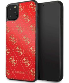 Guess GUHCN654GGPRE 4G Double Layer Glitter Защитный чехол для iPhone 11 Pro Max / красный Чехлы - альтернативные