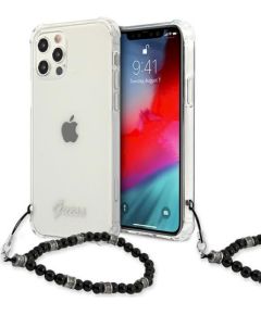 Guess GUHCP12LKPSBK Защитный чехол для iPhone 12 Pro Max 6,7" / Transparent Black Pearl Чехлы - альтернативные