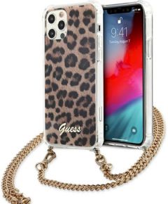 Guess GUHCP12LKCLEO Защитный чехол для iPhone 12 Pro Max 6,7" Leopard Gold Strap Чехлы - альтернативные