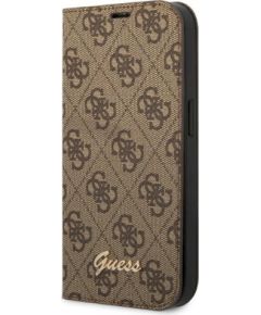 Guess GUBKP14XHG4SHW Book 4G Vintage Gold Logo Чехол для планшета iPhone 14 Pro Max 6,7" / коричневый Чехлы - альтернативные