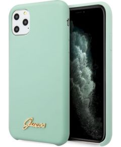 Guess GUHCN65LSLMGG Silicone Vintage Gold Logo Hard Case Защитный чехол для iPhone 11 Pro Max / зелёный Чехлы - альтернативные