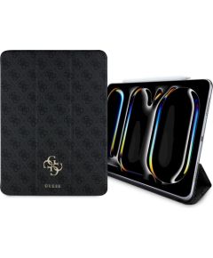 Guess GUFC13PM24PS4SGK Magnetic 4G Big Logo Planšetdatoru maciņš priekš iPad Pro 13" 2024 / melns Maki Planšetdatoriem