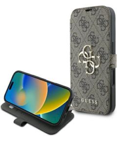Guess GUBKP16S4GMGBR Book 4G Metal Logo Защитный чехол для iPhone 16 6.1" / коричневый Чехлы - альтернативные