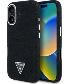 Case Guess Denim Triangle Logo MagSafe Защитный чехол для iPhone 16 / чёрный Чехлы - альтернативные
